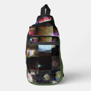 Bandolera 1FB1F9F4 Arte Mosaico Abstracto de Glitch Cyberpun