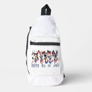 Bandolera 4 de julio. Día de la Independencia. Perros divert