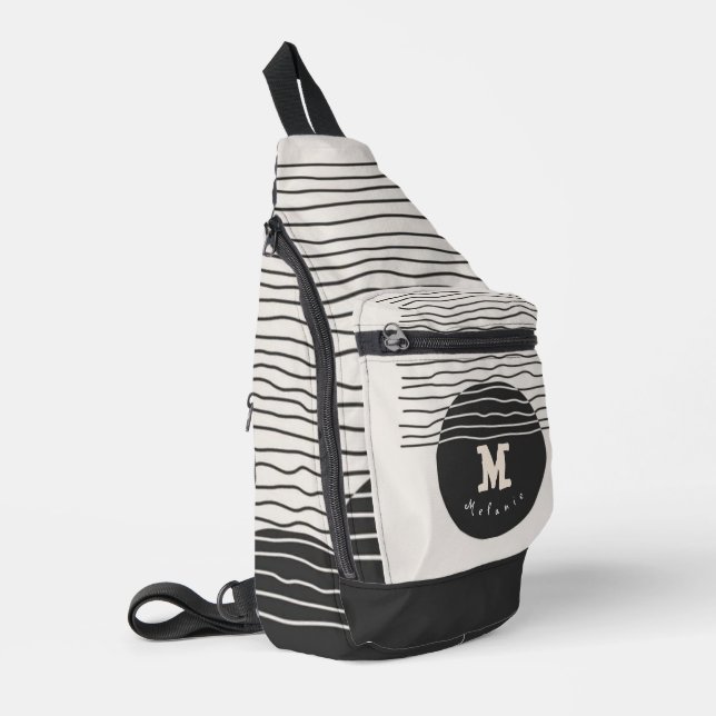 Bandolera Abstract aesthetic minimal Monogram Modern  (Esquina izquierda)