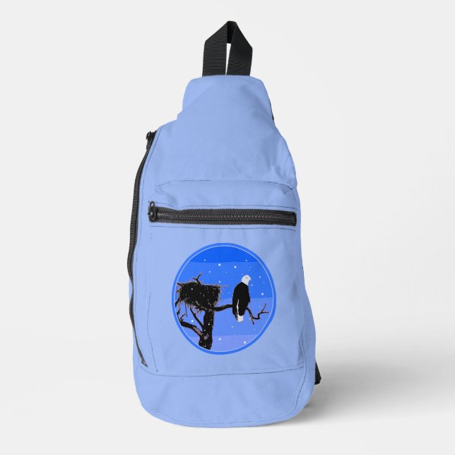 Bandolera Águila calva en invierno - Arte de vida salvaje or (Anverso)