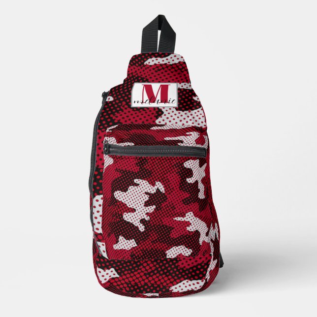 Bandolera Alabama Crimson & White Bold Tide Camo Printed  (Anverso)