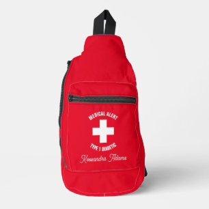 Bandolera Alerta Médica Personalizada para Diabéticos Tipo 1