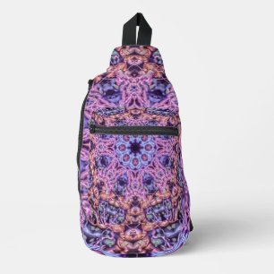Bandolera Alien Purple Psychedelic Kaleidoscopic Mandala