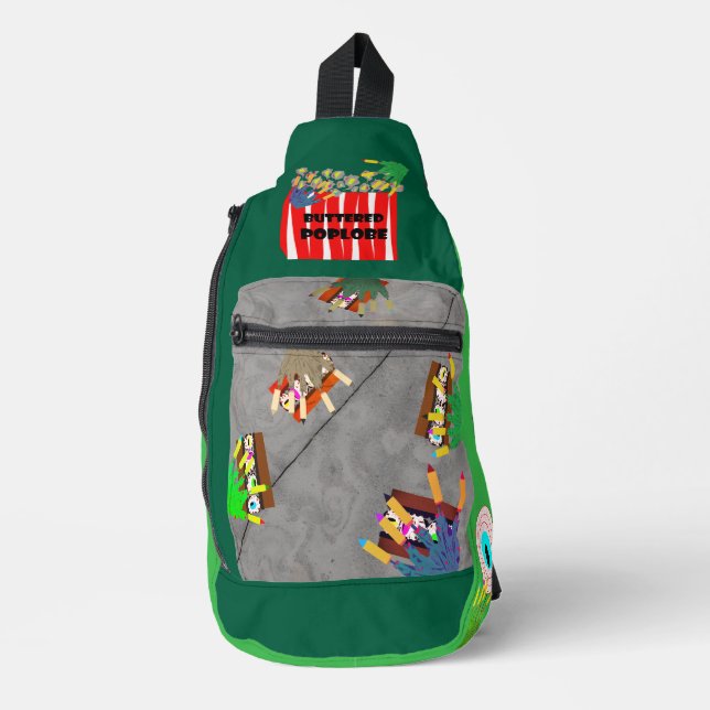 Bandolera All My Friends are Zombies Print Cut Sew Bag (Anverso)