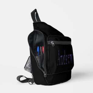 Bandolera Andrew Nombre En Nebulosa Azul,