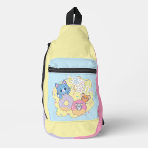 Bandolera Anime Donut se ilumina con Tom, Jerry y Tuffy