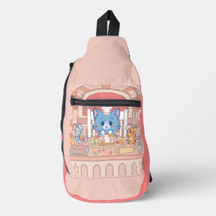 Bandolera Anime Tom, Jerry y Tuffy Bakery