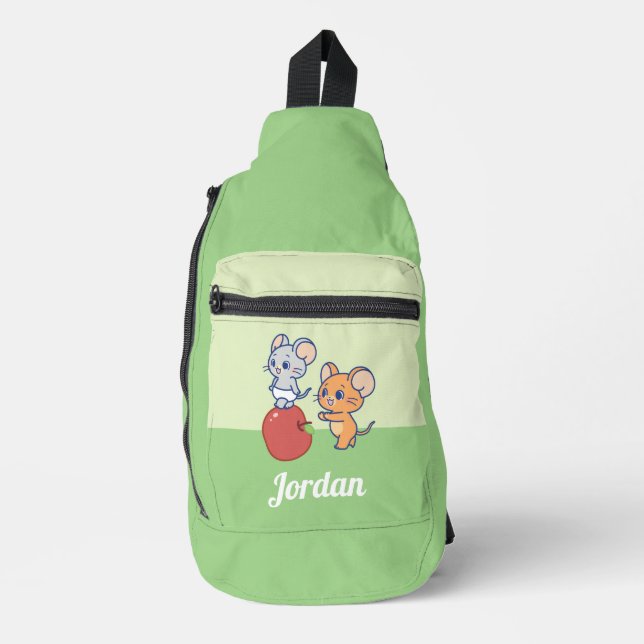 Bandolera Anime Tuffy y Jerry Apple Rolling (Anverso)