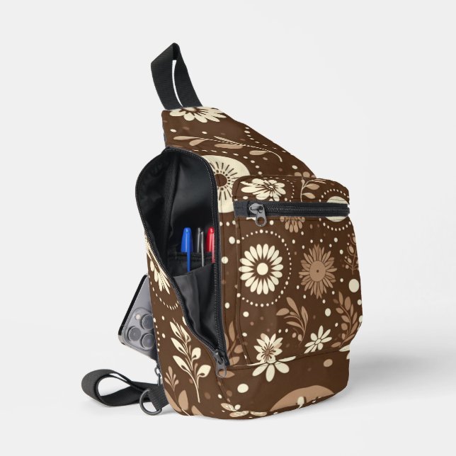 Bandolera Armonía floral vintage (Abierto)