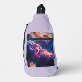 Bandolera Arte de Nebulosa Espacial Abstracta - Cósmico Colo