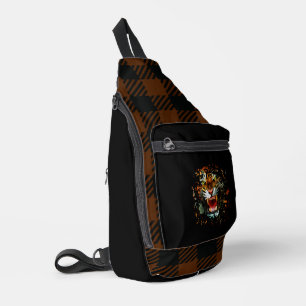 Bandolera Arte de Tigre Rugiente Fiero Jungla Audaz