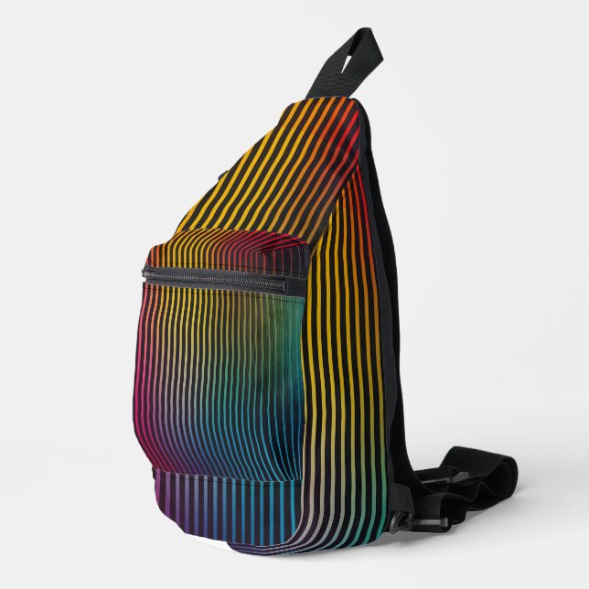 Bandolera Arte digital Rainbow Pinstripe (Esquina derecha)