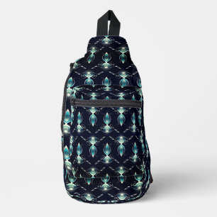 Bandolera Aspecto elegante de gemas azules con luz brillante