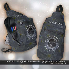 Bandolera Astrología Zodiaca Oscura: Nombre dorado Pisces Si