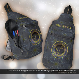 Bandolera Astrología zodiaca oscura: Pisces nombre dorado ne