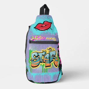 Bandolera Atención, por favor, pulverización de arte calleje
