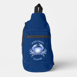 Bandolera Aterrizar con el cangrejo azul