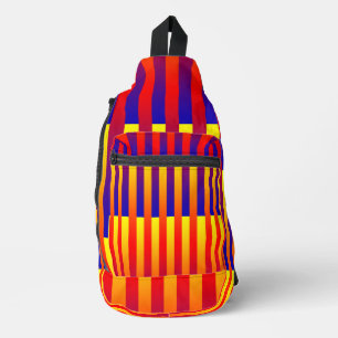 Bandolera Banda de zancos amarillos rojos azules