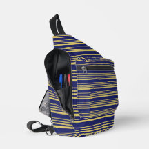 Bandas de oro y navío con estampado