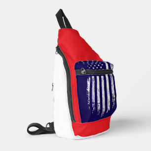 Bandolera Bandera de América Grunge