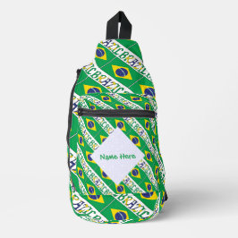 Bandolera Bandera de Brasil Personalizada en Baldosas