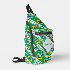 Bandolera Bandera de Brasil Personalizada en Mosaico