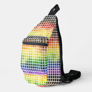 Bandolera Bandera de orgullo gay arcoíris colorida a cuadros