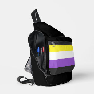 Bandolera Bandera de orgullo no binario de SlipperyJoe's ama