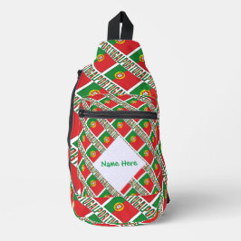 Bandolera Bandera de Portugal Personalizada en Baldosas