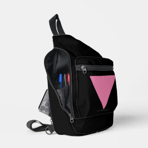 Bandolera bandera de triángulo rosa de SlipperyJoe's símbolo