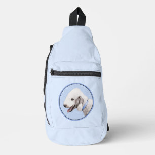 Bandolera Bedlington Terrier Pintura Arenosa Color Perro Art