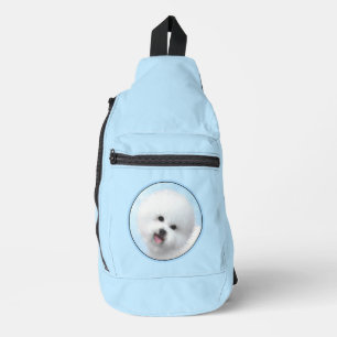 Bandolera Bichon Frise Tenerife Pintando Arte De Perro Blanc