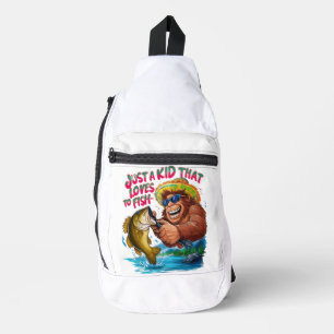Bandolera Bigfoots Sólo un niño que ama pescar