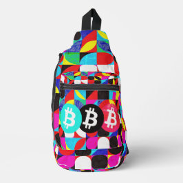 Bandolera Bitcoin colorido (HD vibrante)