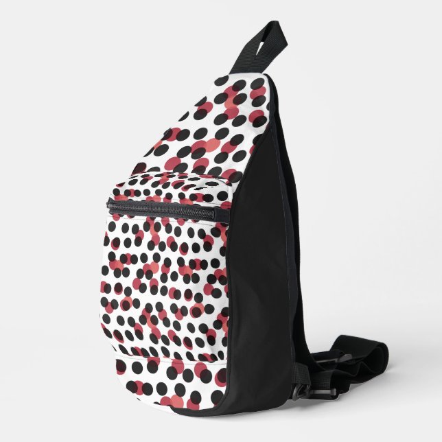 Bandolera blanco con puntos negros y rojos (Esquina derecha)