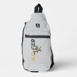 Bandolera BLOGGER White Sling Bag Trend Resumen Oro Negro