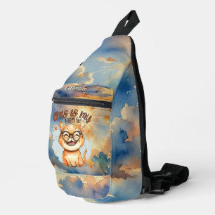 Bandolera Blue Sky and Sunshine Happy Face Cat