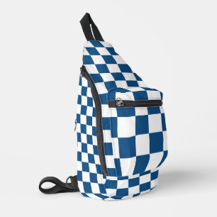 Bandolera Blue White Checkered