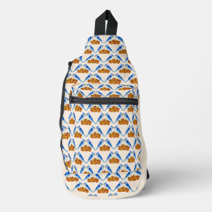 Bandolera Boda de la caída de los gritos azules Patterned