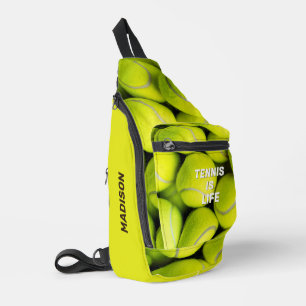 Bandolera Bolas de tenis de nombre personalizado