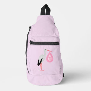 Bandolera Bonito Bebé Rosa Stork