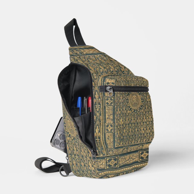 Bandolera Bookish Elegance Fleur-de-Lis (Abierto)