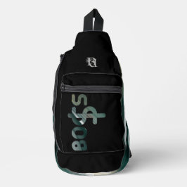 Bandolera BOSS Sling Bag Trend Resumen Verde Blanco Negro