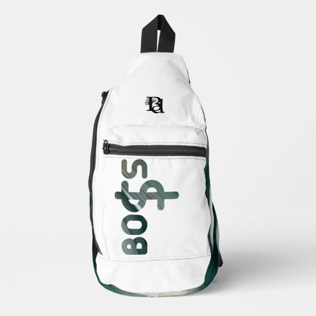 Bandolera BOSS Sling Bag Trend Resumen Verde Blanco Negro (Anverso)