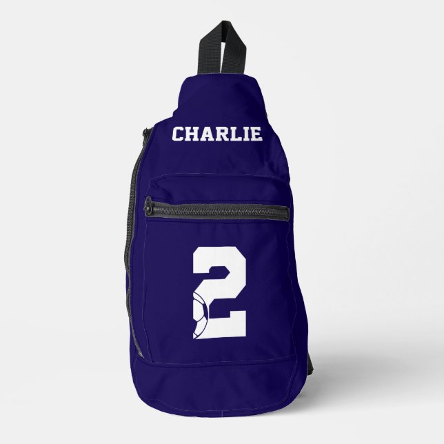 Bandolera Bota de fútbol personalizada (Anverso)