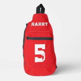 Bandolera Bota de fútbol personalizada roja