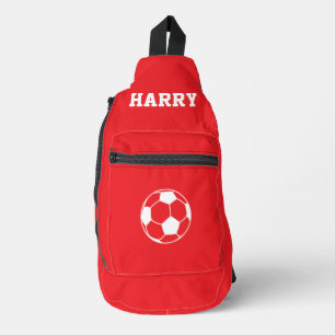 Bandolera Bota de fútbol personalizada roja