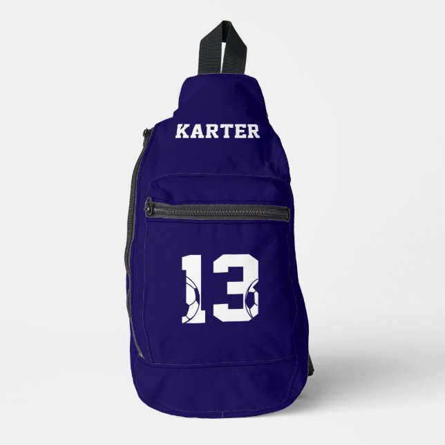 Bandolera Botín de fútbol personalizado (Anverso)