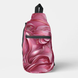 BANDOLERA BRIGHT PINK ABSTRACT SWIRLS