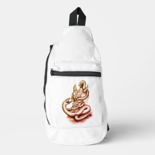 Bandolera Calavera - Cabeza malvada con serpiente